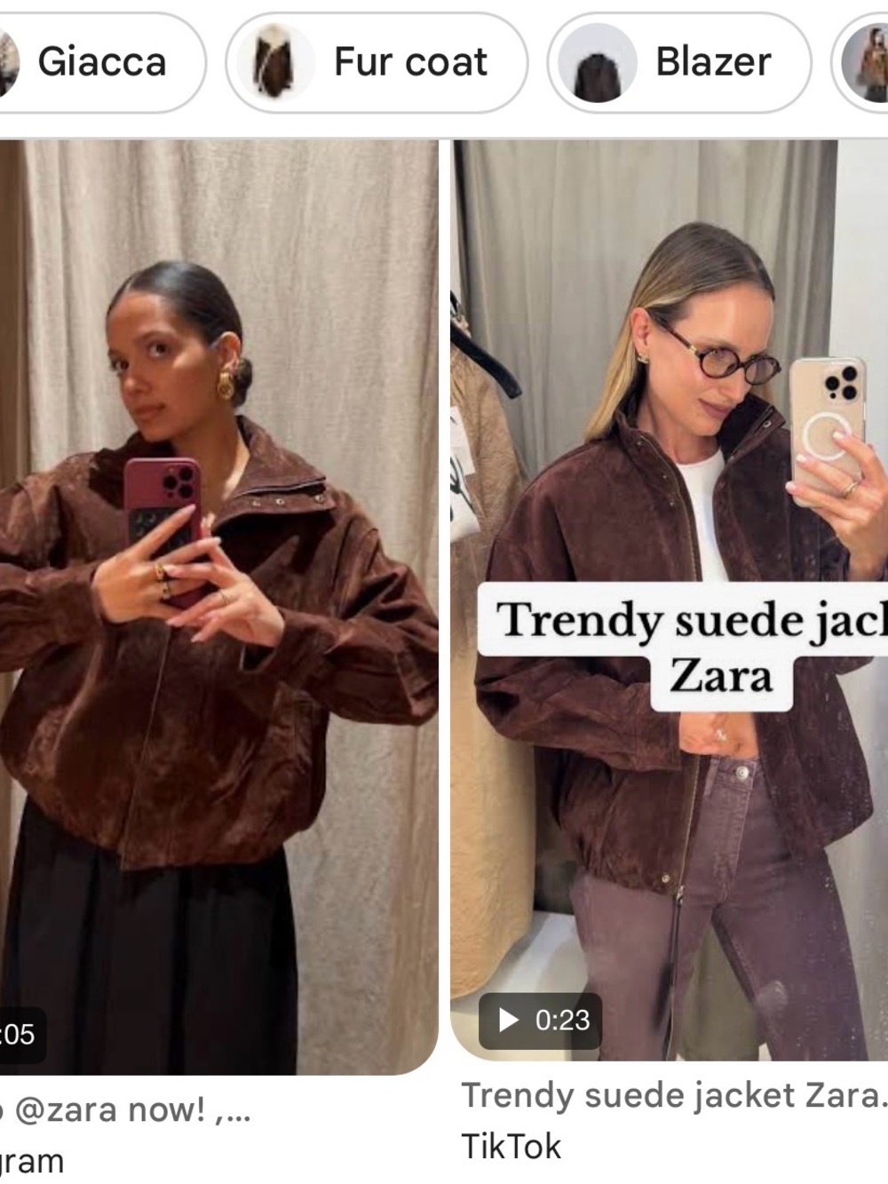 Zara Viral Women’s Brown Real Suede Bomber Jacket
